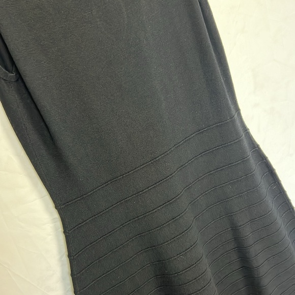 I.N.C.🆕 Black Knit Sleeveless A-Line nightfall Dress Keyhole Cutouts Sz. PS NWT - Picture 6 of 11